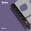 Сетевой фильтр BURO 600SH-16-5-B 5м (6 розеток) черный (коробка)
