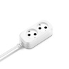 Сетевой удлинитель BURO BU-PSL2.3/W 3м (2 розетки) белый (пакет ПЭ)