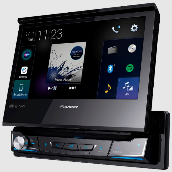 Автомагнитола CD/MP3 DVD PIONEER AVH-Z7250BT 1DIN 4x50Вт
