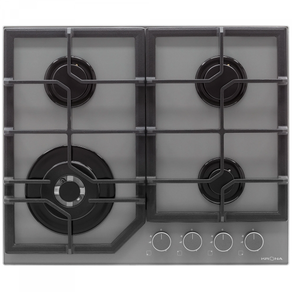 Поверхность газовая KRONA MYSTERIUM gh 60 GR (стекло, WOK,  г/к, )
