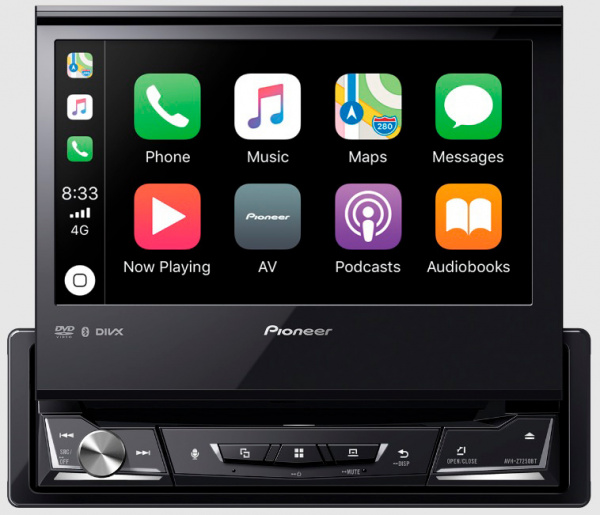 Автомагнитола CD/MP3 DVD PIONEER AVH-Z7250BT 1DIN 4x50Вт