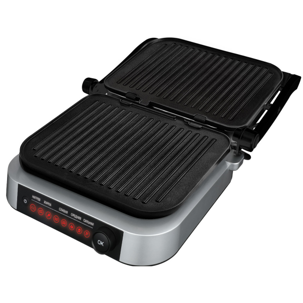 Электрогриль PIONEER GR1020E черный/серебро