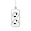Сетевой удлинитель BURO BU-PSL2.3/W 3м (2 розетки) белый (пакет ПЭ)